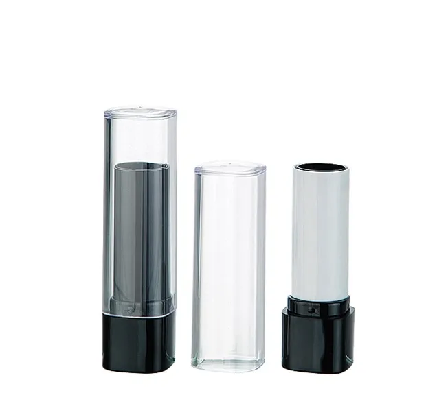 Горячая Распродажа, косметическая упаковка, Черный Тюбик для губной помады, прозрачный пластиковый тюбик для губной помады, контейнер