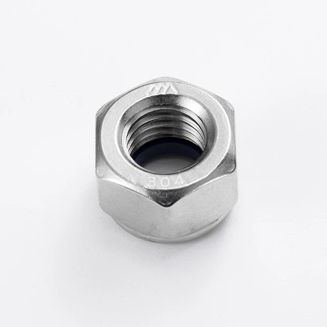 Free Samples 304 Stainless Steel Din985 Anti-Loosening Anti-Slip Cap Nylon Lock Nut 8