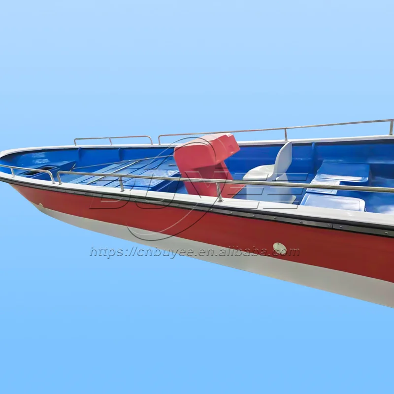 Factory direct sale stable sport cheap 22FT fiberglass fishing boats 5 person open cabin leisure yacht