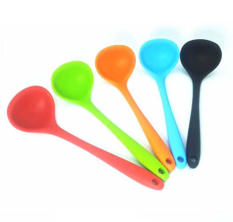 High Quality  Heat Resistant Non-Stick Durable Silicone Soup Ladle Ladle Spoon