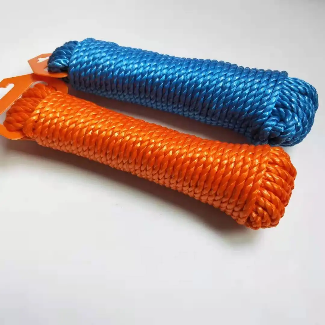 wholesale 3 Strand twisted 5mm flat rope PP Packing