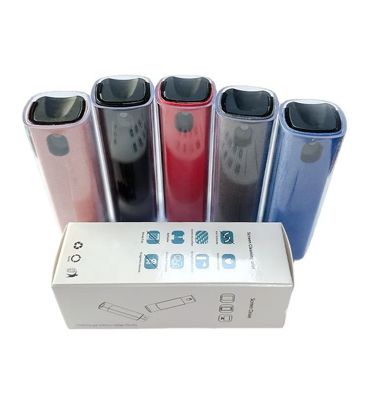 Newest 2 in 1 Mobile Phone Screen Cleaner Spray Portable Microfiber Electronic Computer Screen Cleaner