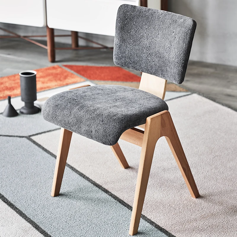 2023 Hot sale wood furniture Soft bag Backrest Solid wooden frame Indoor Restaurant dining chairs