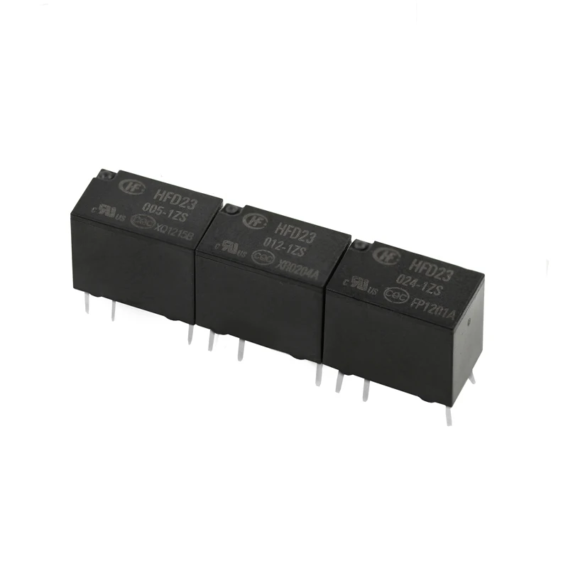 Xiamen Hongfa Relay 2A SPDT 12VDC HFD23 Subminiature PCB Highly Sensitive HFD23-012 HFD23-012-1ZS Signal Relay