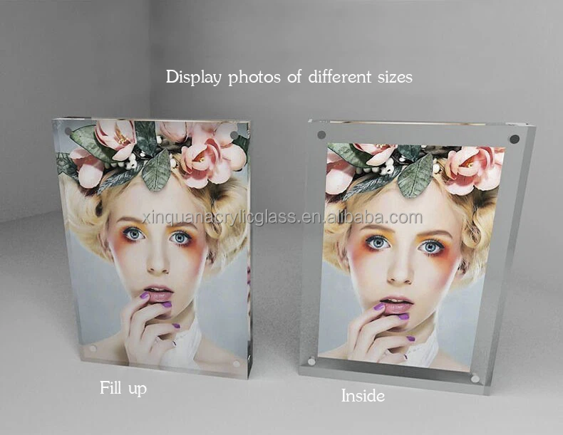 2022 Wholesale Customized Clear Transparent Magnetic Double Sided Acrylic Photo Frame