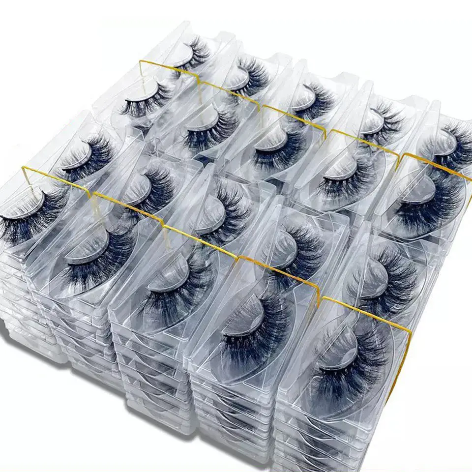 Natural mink 3d lashes bulk mink eyelashes vendor wholesale strip false lashes