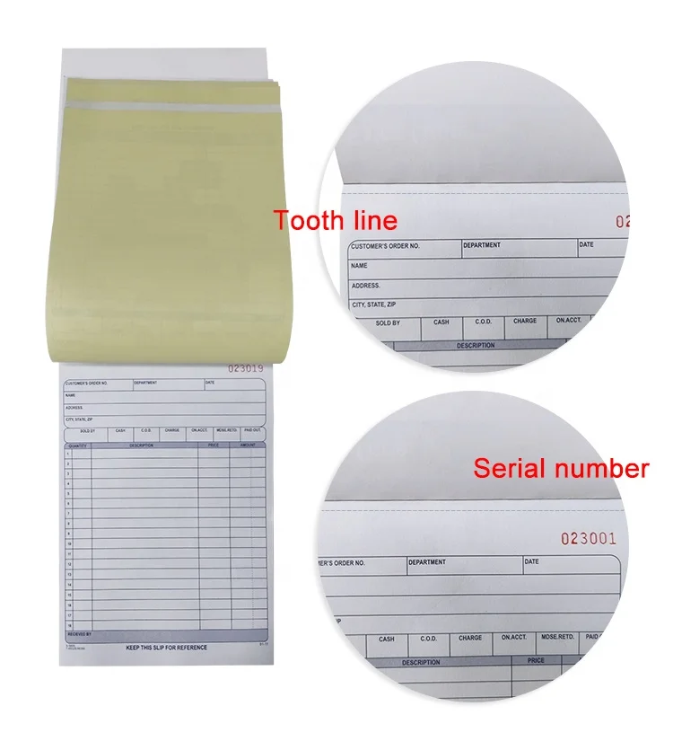 China Printed Clear Image Carbonless Copy Paper Order Book, Notebook Sales Invoice