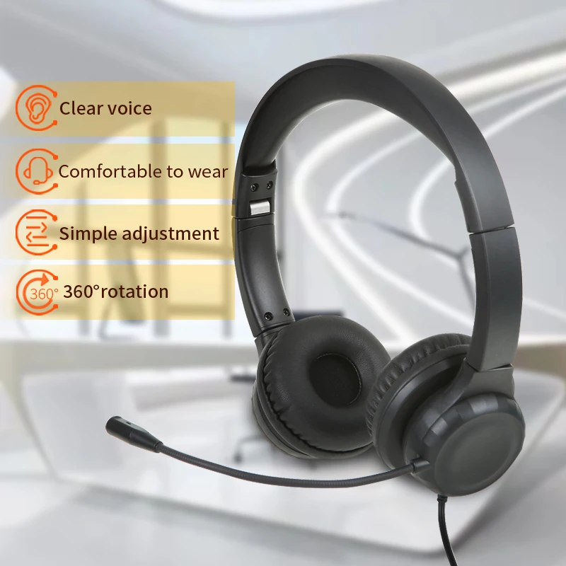 Smart headset for call center hybrid working headset for communication team meeting headset for conference