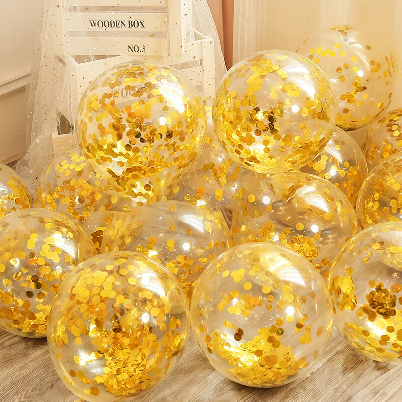 Wholesale Transparent Balloon Party Decoration Rose Gold Balloon With Paper