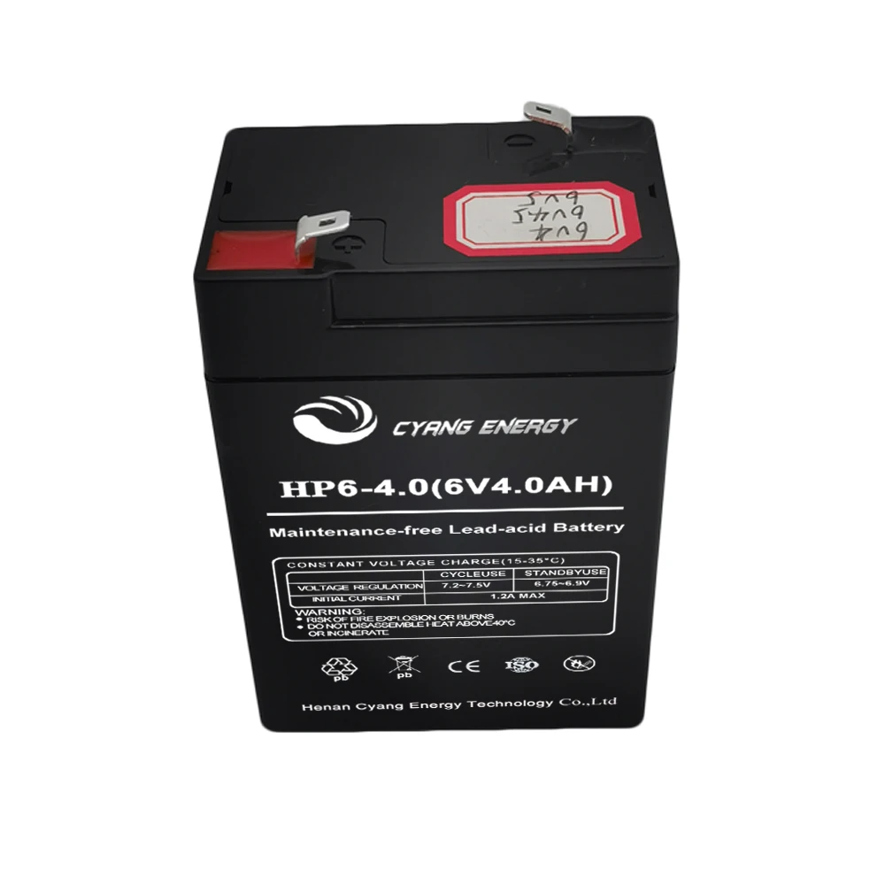 Factory hot sale 6v4ah 6v4.5ah 6v5ah battery for children electric toy car.