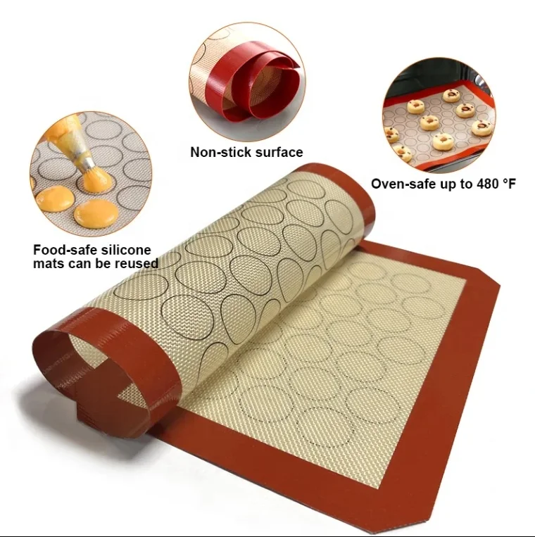 Best Selling Non Stick Making Mat Macaron Baking Mat Manufacturer from China Kitchen Customized High Temperature Silicone