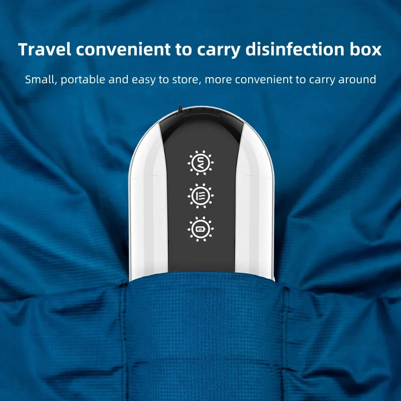 Portable toothbrush Chopsticks spoon storage box with ultraviolet sterilization and drying function Carry UV disinfection lamp