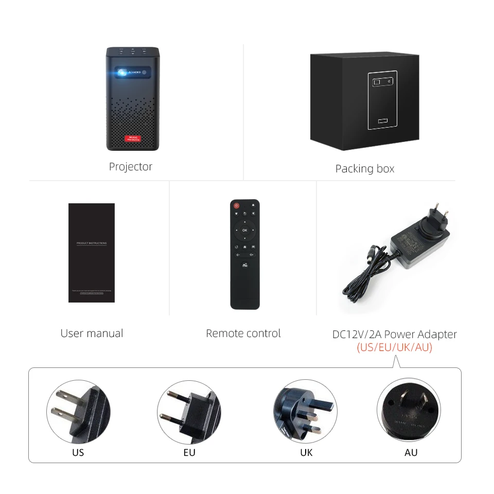[FOURTRY JF01 Projector --Mini DLP HOT Projector] New Design Mini DLP Hot 1080P Cinema Projector for Home Theater