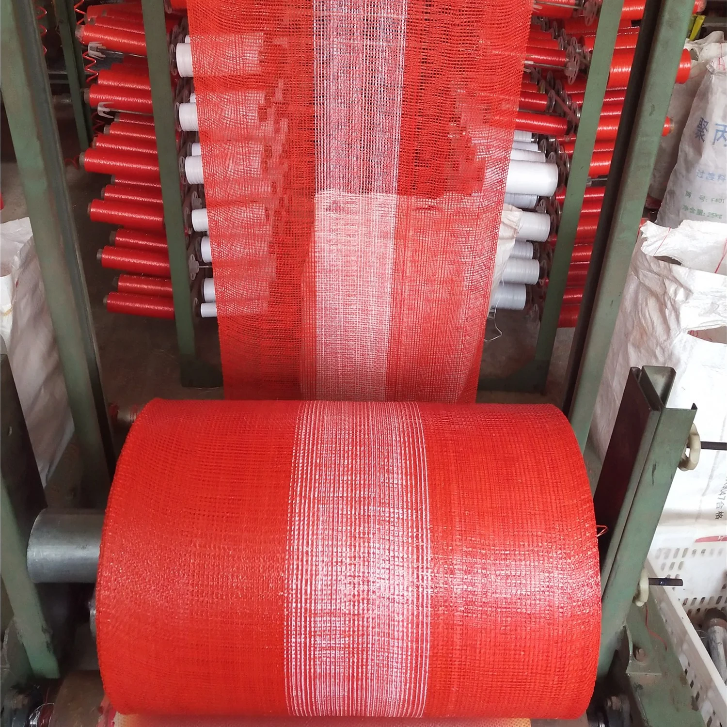 Agriculture usage vegetable fruit orange carrot potato onion packing PP Raffia Fabric Roll For Tubular Bags Rafia Rollo
