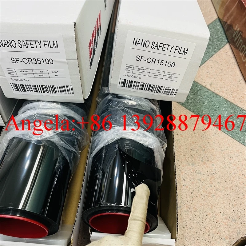 Explosion Proof Safety Car Window Film SF-CR15100 Black 15% Vlt 4Mil Heat Reject 96% 1.52*30M Car/Building Window Glass 3M Film