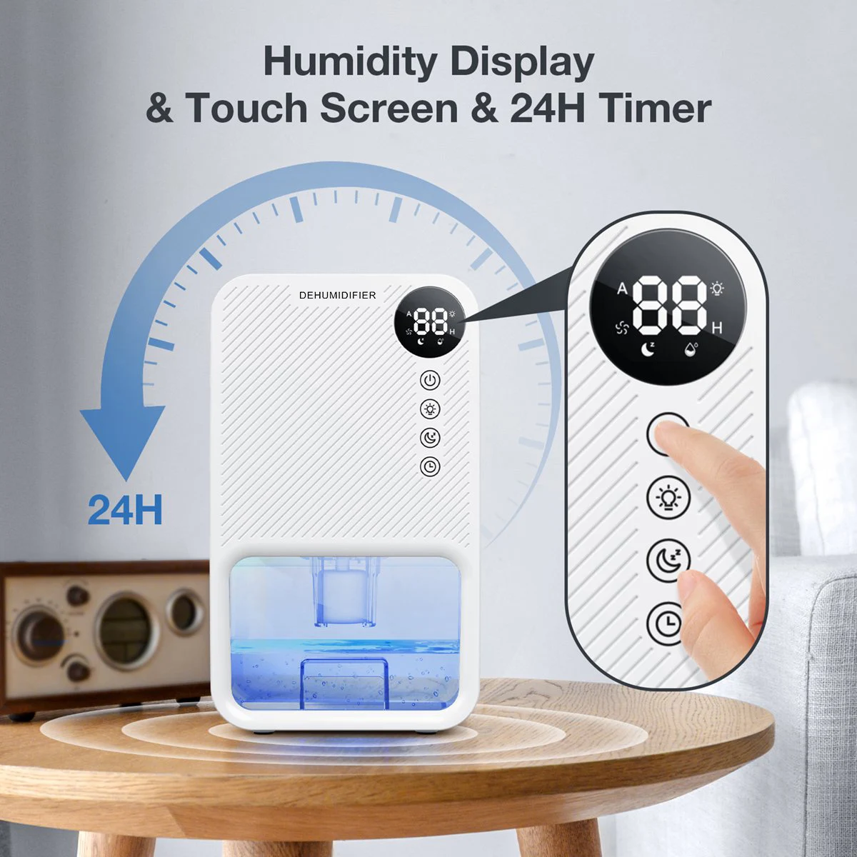 manufacture wholesale LED Display 900ML/D Small mini smart Dehumidifiers Dryer for home  with 3.8L Water tank