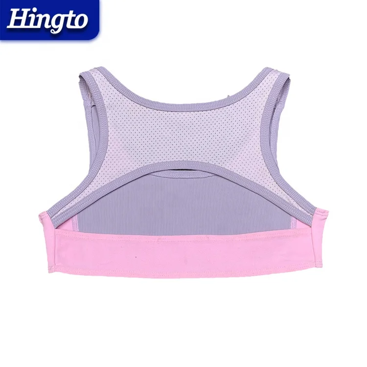 New Design Gymnastic Teen Kids Teenage School Tank Top Soft Cotton Young Children Sports Bras For Toddler Girls