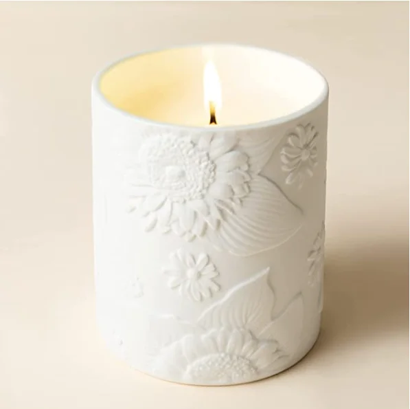 Factory Direct Sales Classical White Luxury Aromatherapy Candles Household Lids Ceramic Scented Candle