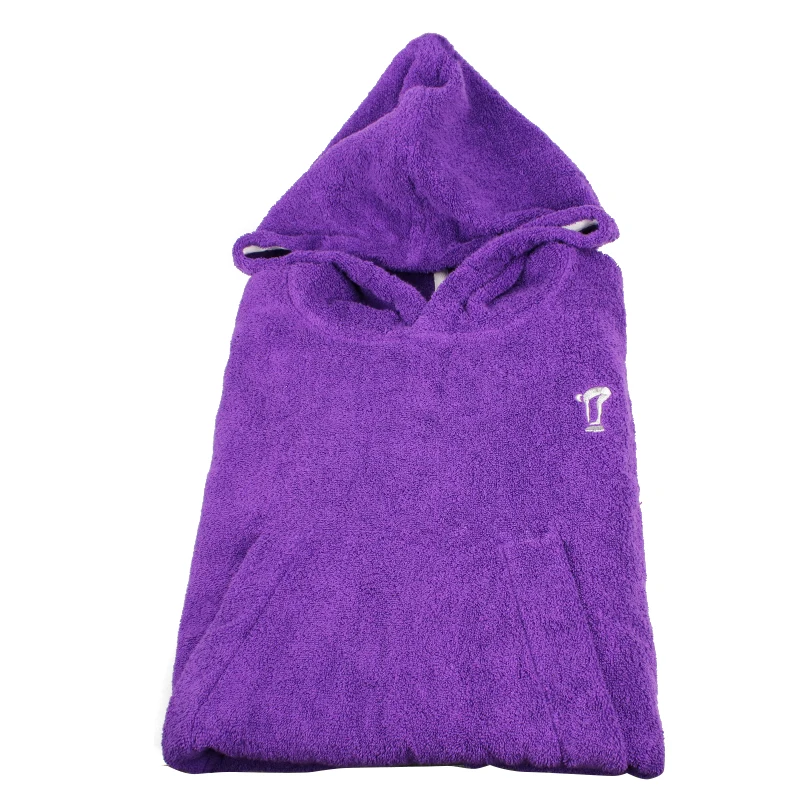 Good quality custom 100% cotton terry cloth poncho hooded beach towel for children