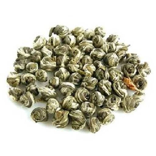 
Organic Jasmine Green Tea loose leaves Dragon Pearl and Fair Trade EU Standard 