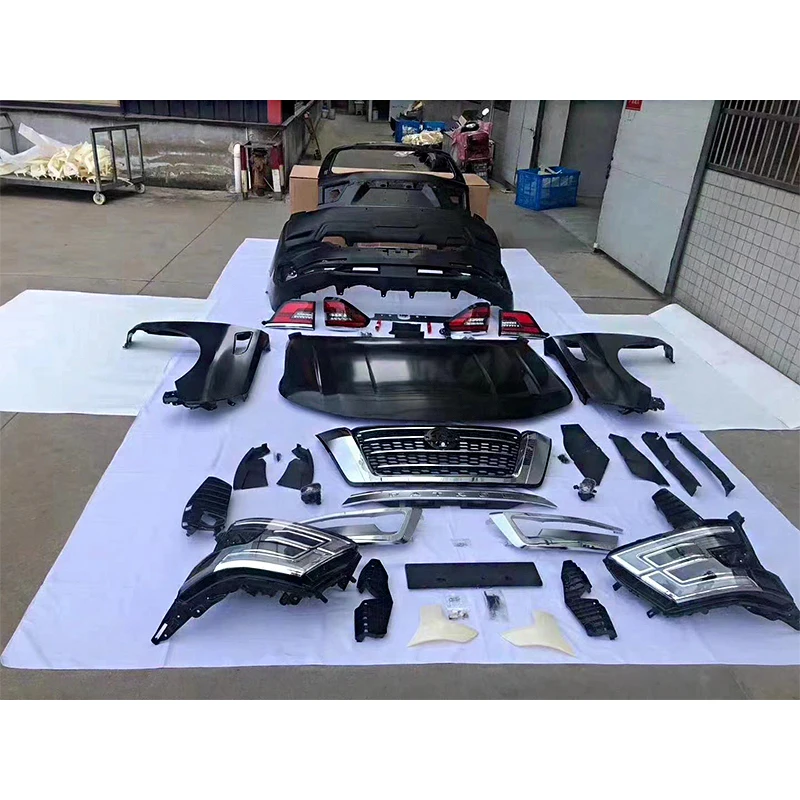 
Full set body kit with front rear bumper grille and hood fender for patrol Y61 2010-2019 upgrade to Y62 2020 for Nissan Patrol 