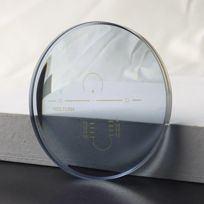 Aspheric 1.56 1.60 Transition Blue Photochromic Progressive RX Freeform UV420 Eyeglasses with SHMC Coating Resin Optical Lenses