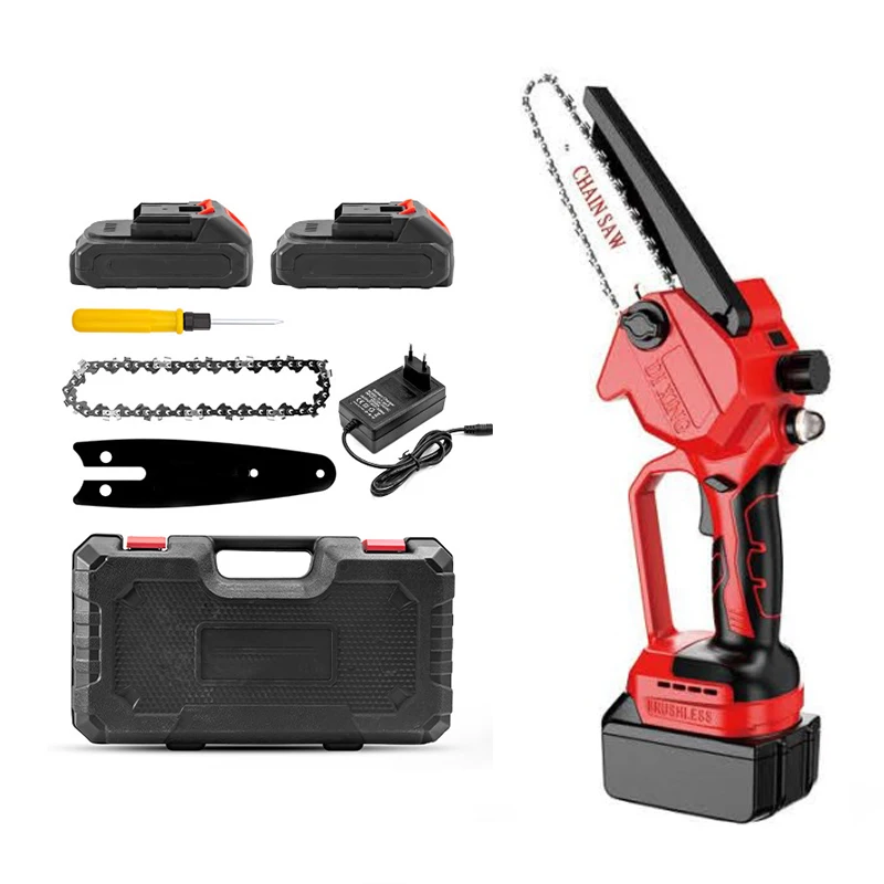 Universal Lithium Battery Mini Chainsaw For Tree Cutting Household Garden Tool Cordless Brushless Electric Chain saw