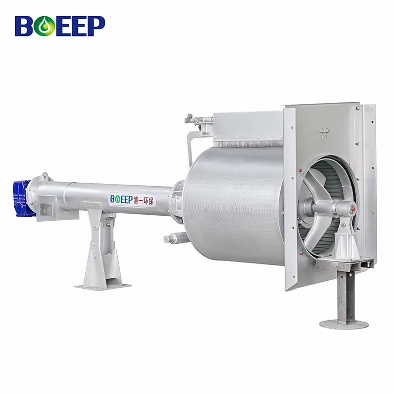 separation rotating trommel drum trash screen filter for paper mill sewage disposal waste water