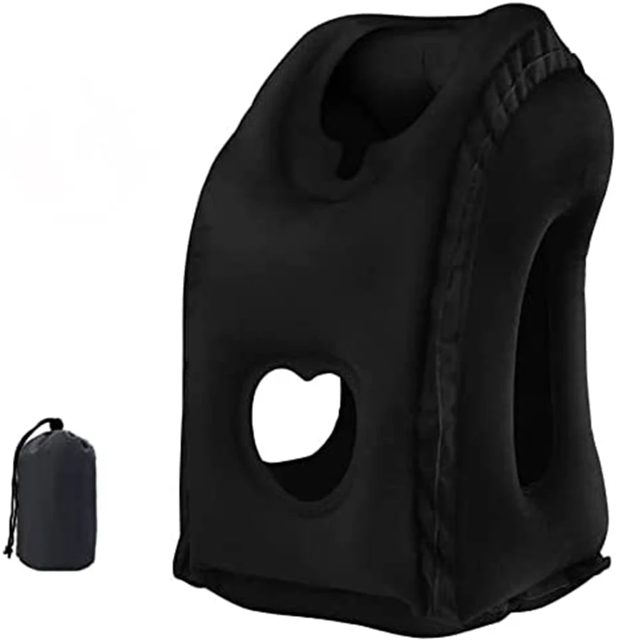 4009 Comfortable Portable Inflatable Travel Neck Air Pillow For Sleeping Lumbar Support Travel Inflatable Pillow