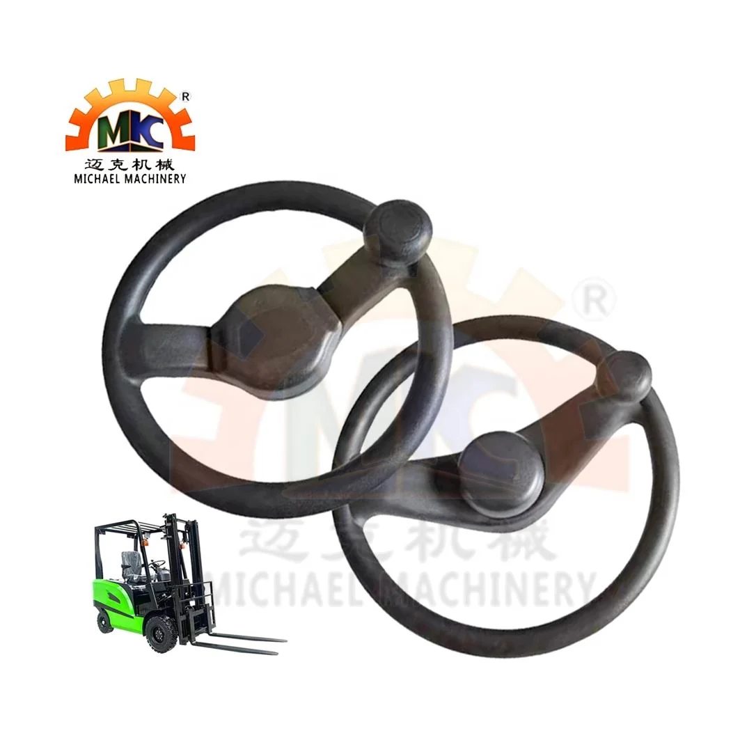 New Energy Electric Forklift Trucks Spare Parts Black PVC Material Steer/Steering Wheel with Horn