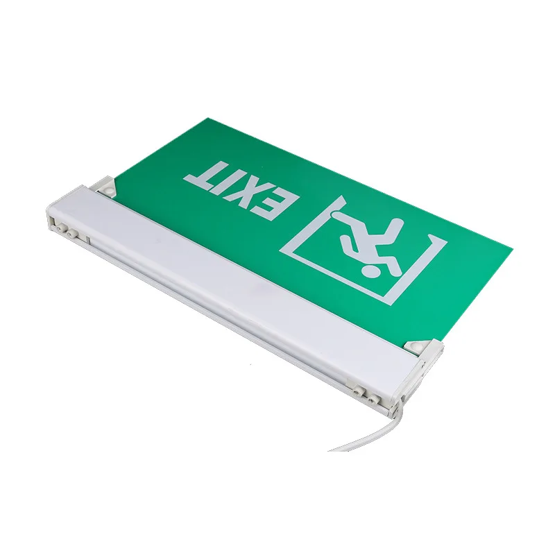 LED Wall Fire Safety Emergency Sign Charging Surface Mounted Exit Sign Emergency Light