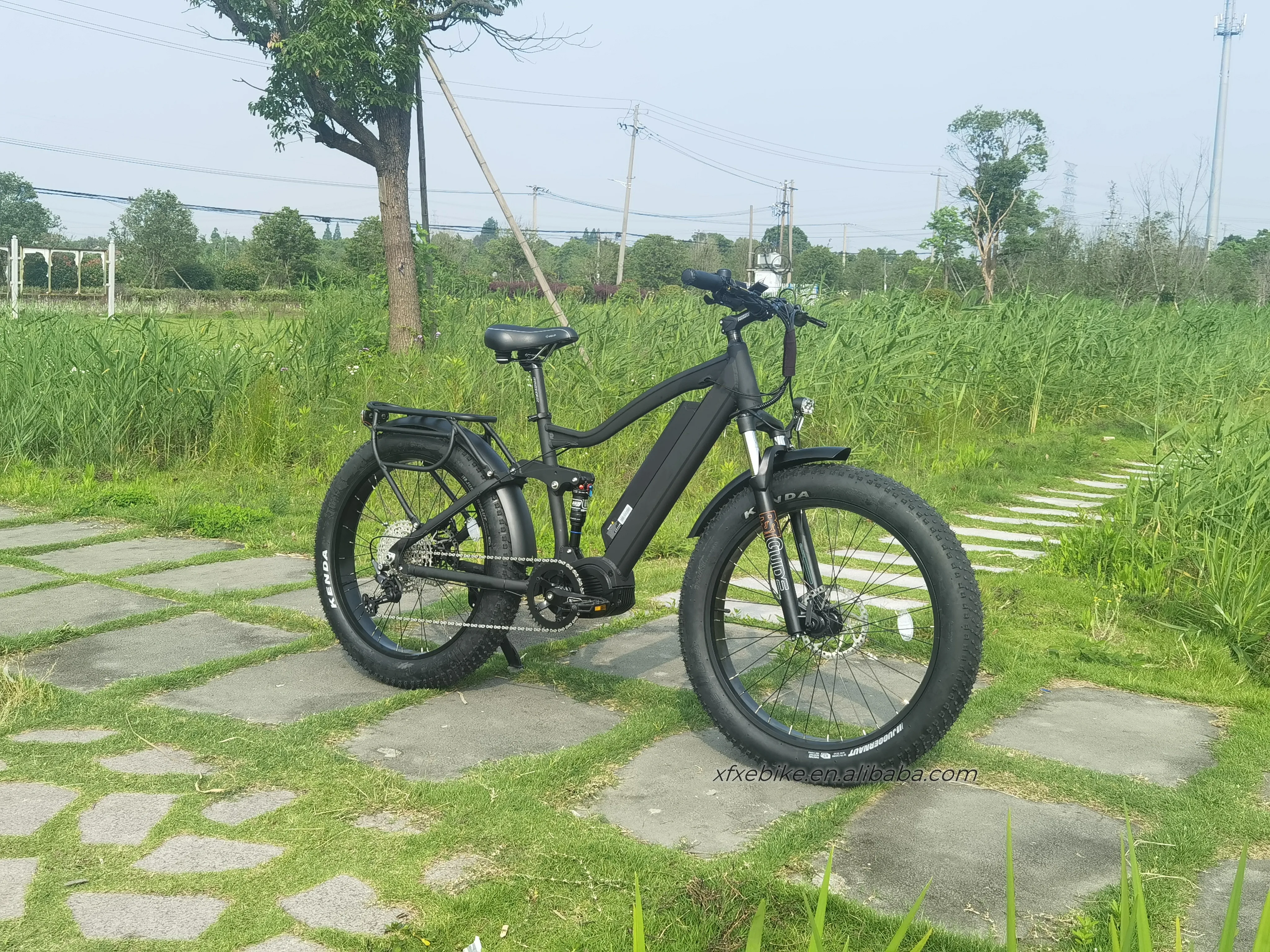 High Power E MTB 8 Speed Fat Tire Full Suspension Electric Hybrid Bike 1000w Bafang M620 Mid Drive Ebike for Hunting