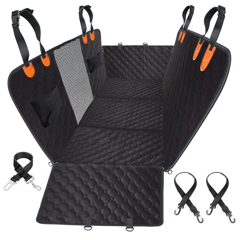 BunnyHi CZ017 Sturdy Stable Foldable Dog Car Travel Bed With Load-Bearing Boards Durable Modern Cat Dog Pet Mat Car Seat Cover