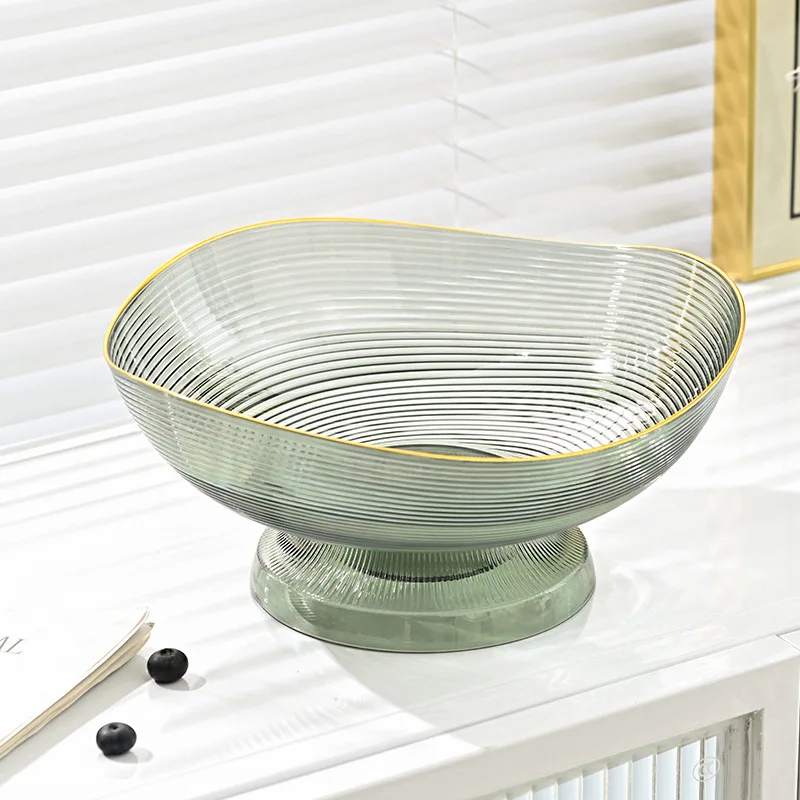 Household fruit tray with food drain two-in-one living room coffee table plastic sugar tray office snack tray wholesale