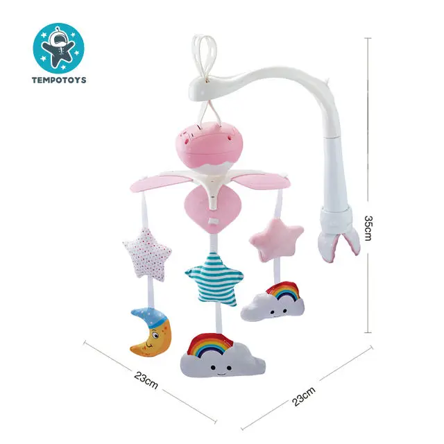 Tempo Toys Baby Crib Mobile Sleeping Bed Bell Toys Mobile Musical Infant Felt Toys
