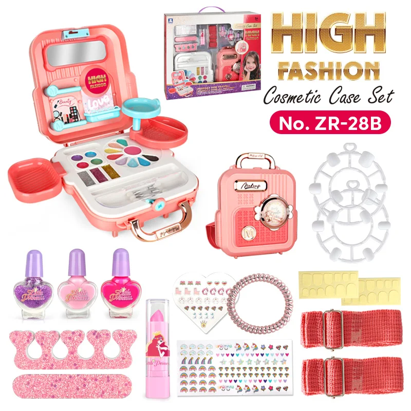ZYRA TOYS ZR-28B Wholesale Custom Your Logo Private Label Safe Cosmetics Kit Teen Kids Makeup Kit Gift Sets For Girls Kids