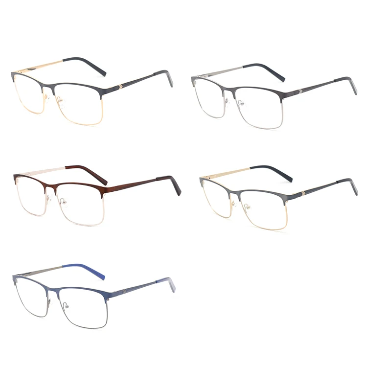 Full Frames Eyeglasses Optical Glasses Wholesale Branded Eye Glass Clear Metal China for Men CE Diamond Unisex Acetate