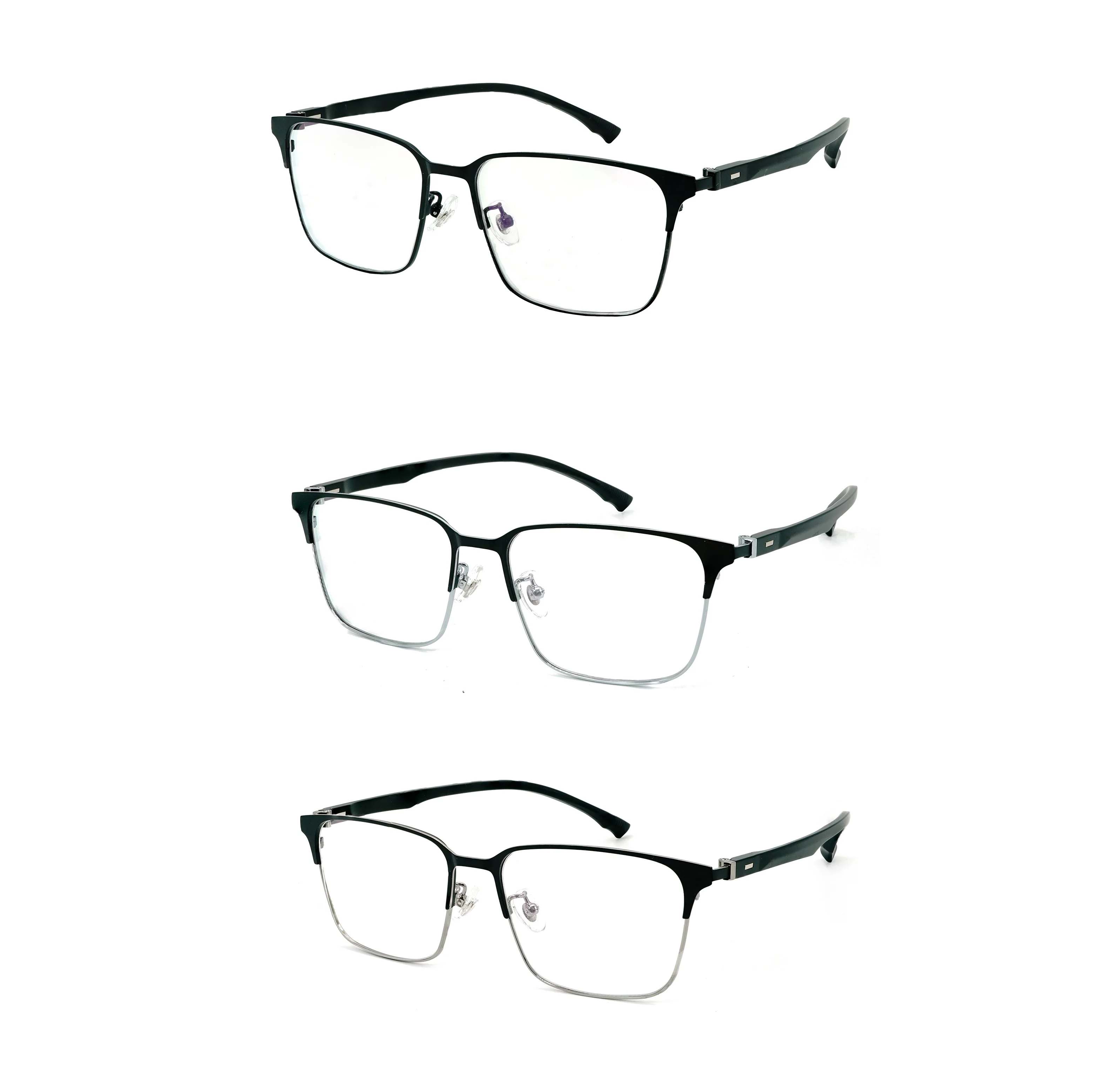 New Vintage Custom Classic Fashion Eyewear Eyeglasses Optical Acetate Frame Eye Glasses With Metal Temple
