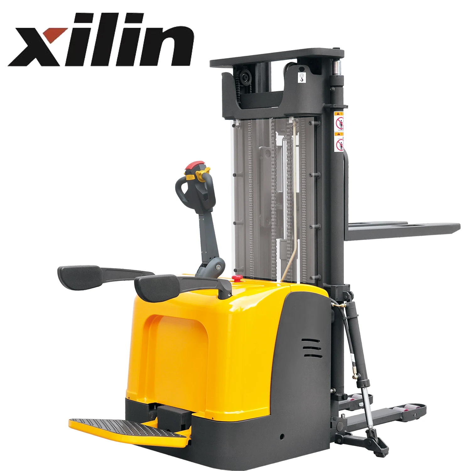 Сильный шасси Xilin, 2000 кг, 6,5 фунтов, М, полностью свободный подъем, Электрический ковшовый штабелер с опорными ножками для работы в невысокой крыше