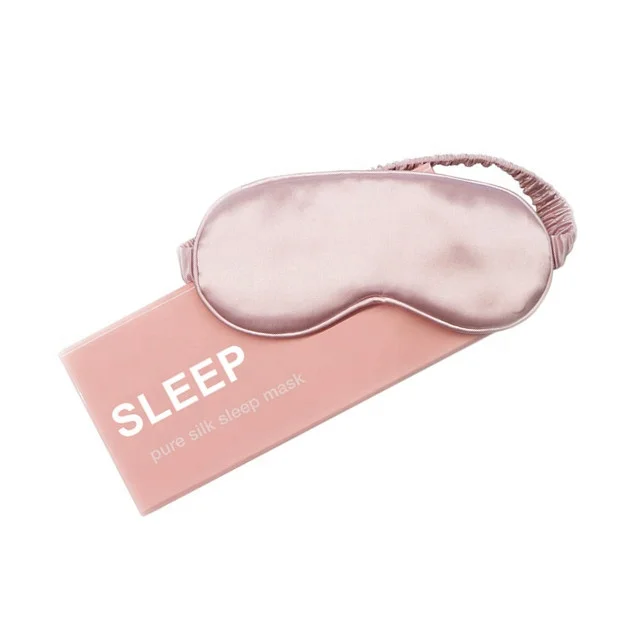 2023 Custom Wholesale Silk Eye Mask Travel Sleep Reusable Eyemask