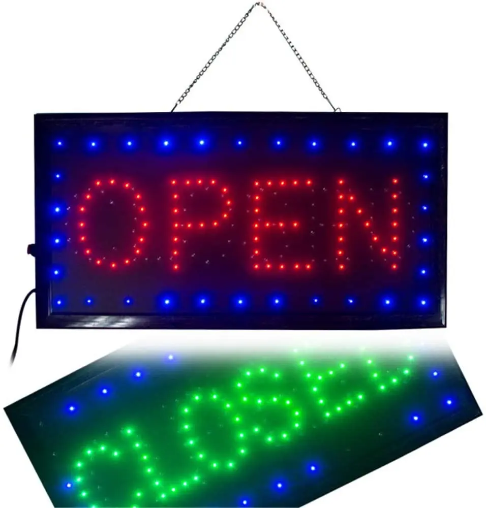 Manufactures Custom Light Acrylic Outdoor Letters Shop Board For 3D Bar Advertising Electronic Led Open Sign