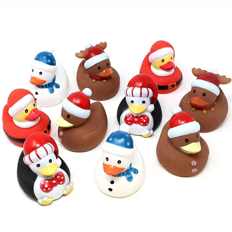 
Custom Ducky toy bath mini floating Christmas holiday rubber duck 