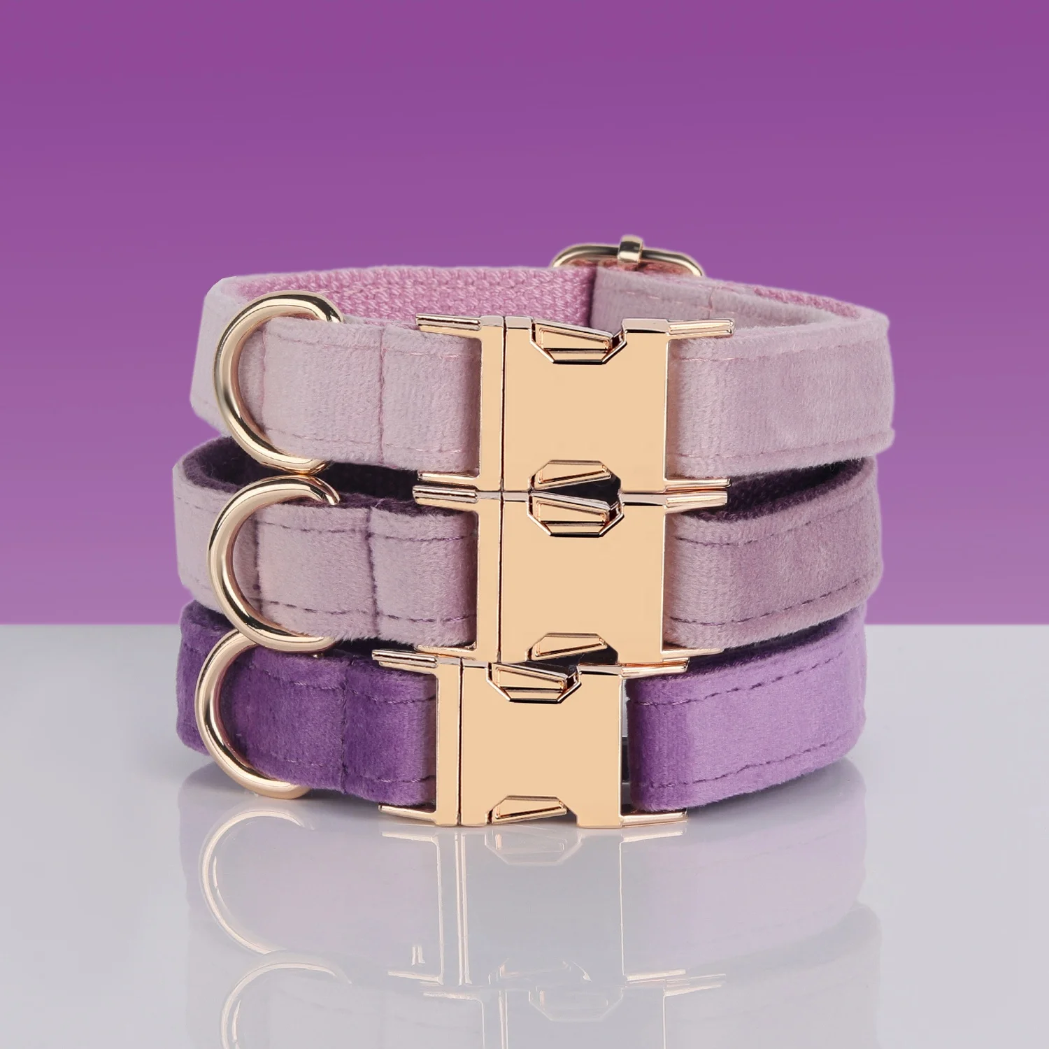 Hot sell promotional dog collar luxury durable soft velvet corduroy metal buckle dog collar wholesale pet dog tactical collar