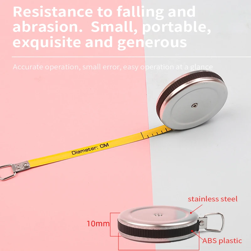Stainless Steel Small Tape Measure, Mini Retractable Dual Sided 80 Inch/2M Measuring Tape, Silver Measure Tape