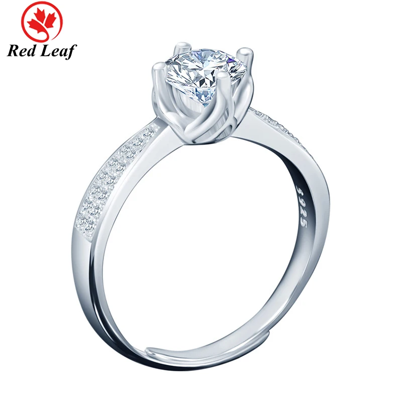  Redleaf jewelry 925 silver engagement ring moissanite 1carat stone Jewelry