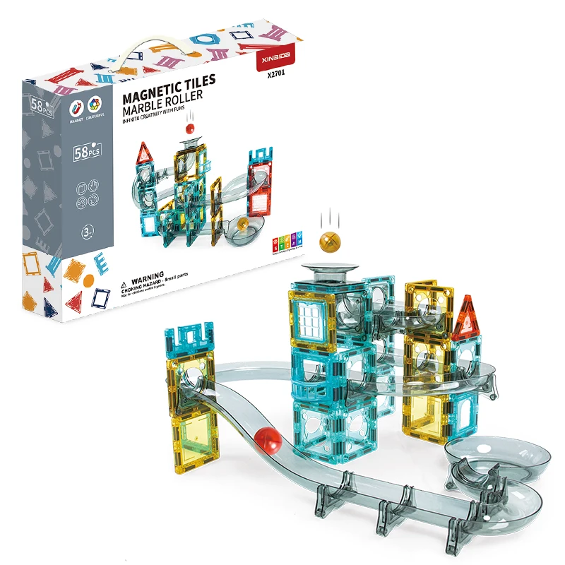 Children Games Magnetic Marble Roller Blocks