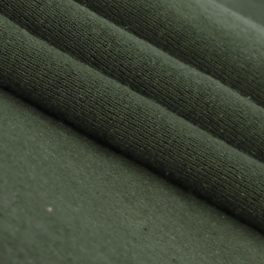 
Green hoodie winter sport suit organic hemp cotton fleece fabric hemp fleece 