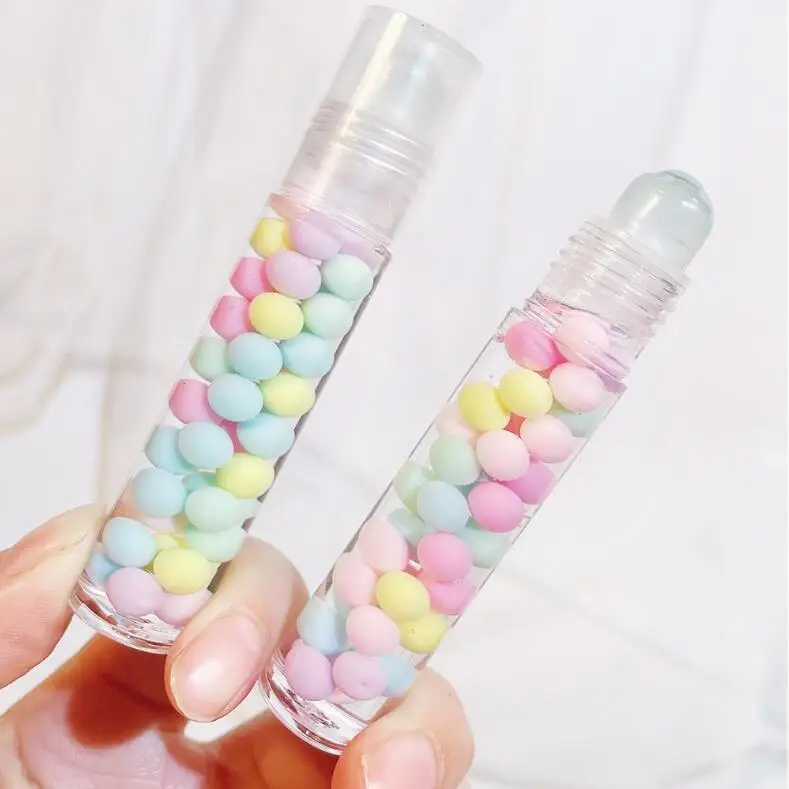 Блеск для губ, прозрачное стекло, масло для губ, увлажняющий бесцветный роликовый блеск для губ