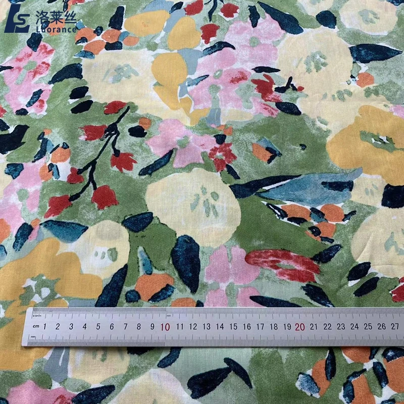 Hot sale oil painting liberty london fabric 100% cotton poplin fabric