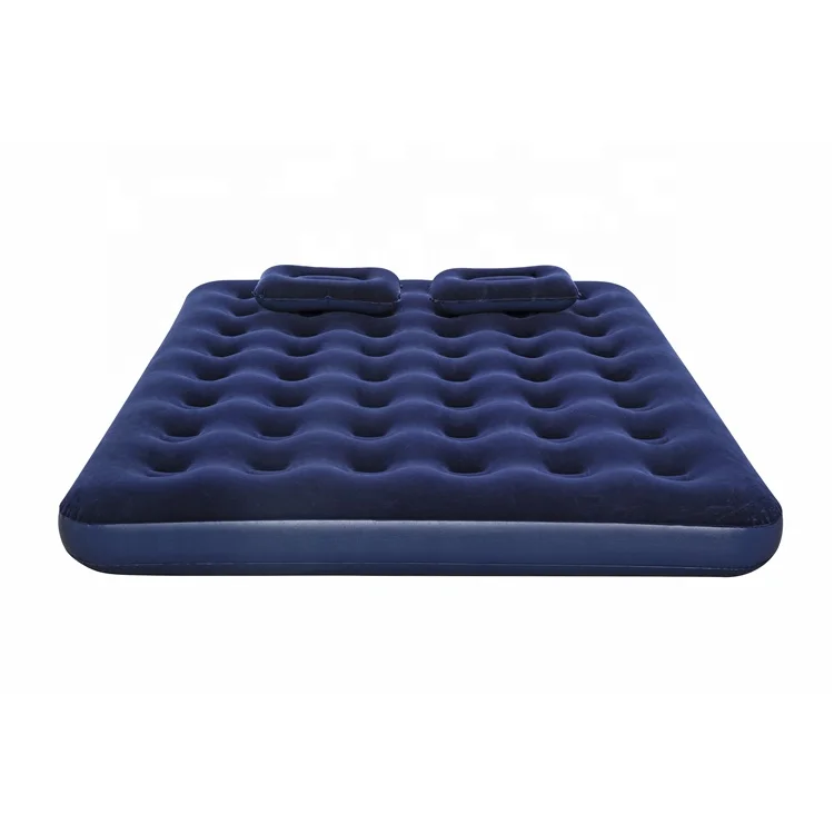 Fashionable comfortable camping inflatable relax flocked air bed